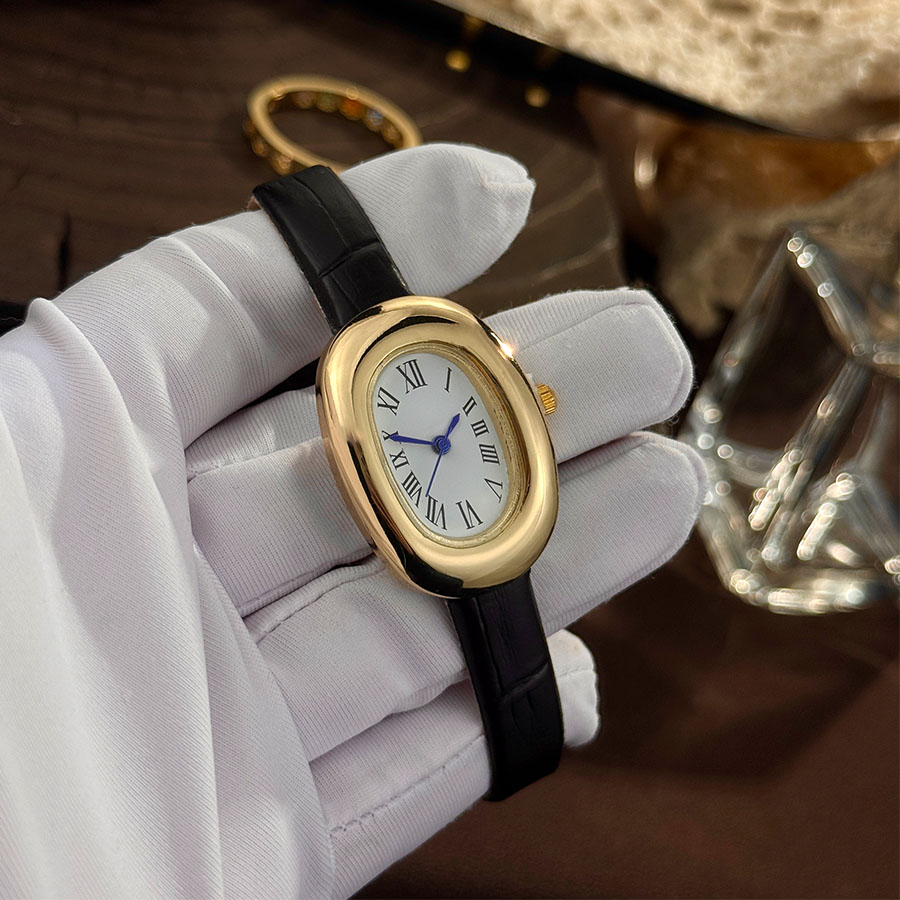 Vintage Watch Crystal - السيدات الجديدة البيضاوي حوض الاستحمام على