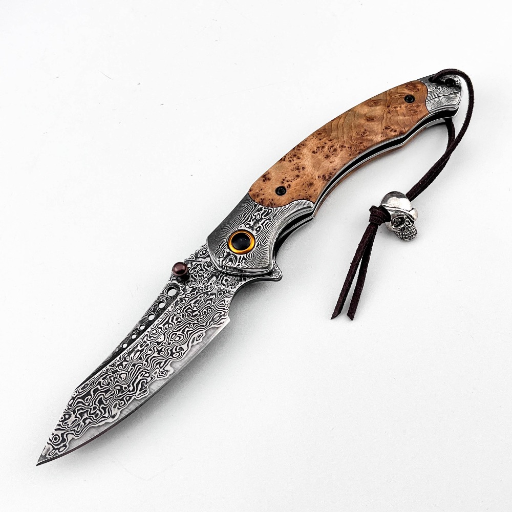 Vintage Collectible Pocket Knives - سكين قابل للطي بنمط دمشقي عالي