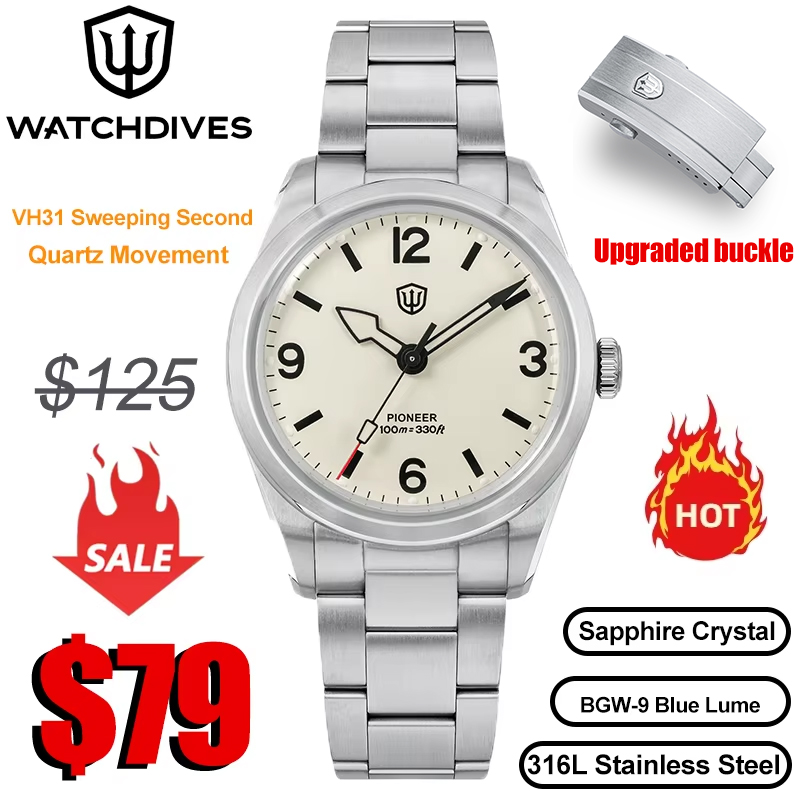 Vintage Watch Crystal - ساعة يد Watchdives WD1960S V2 بحركة