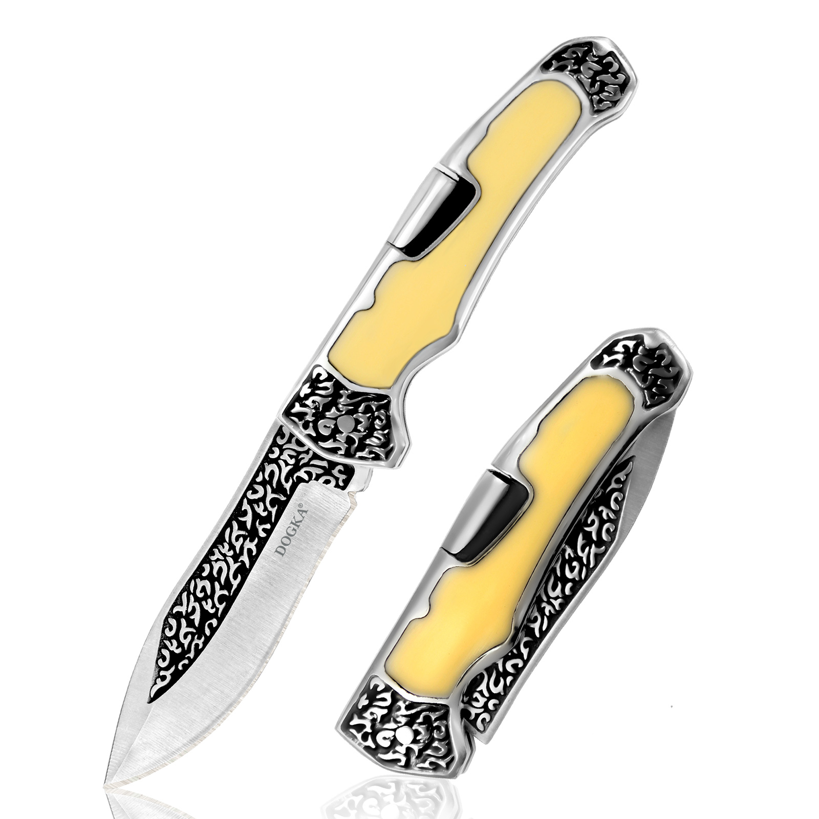 Vintage Collectible Pocket Knives - أداة جيب قابلة للطي بنقش عتيق،