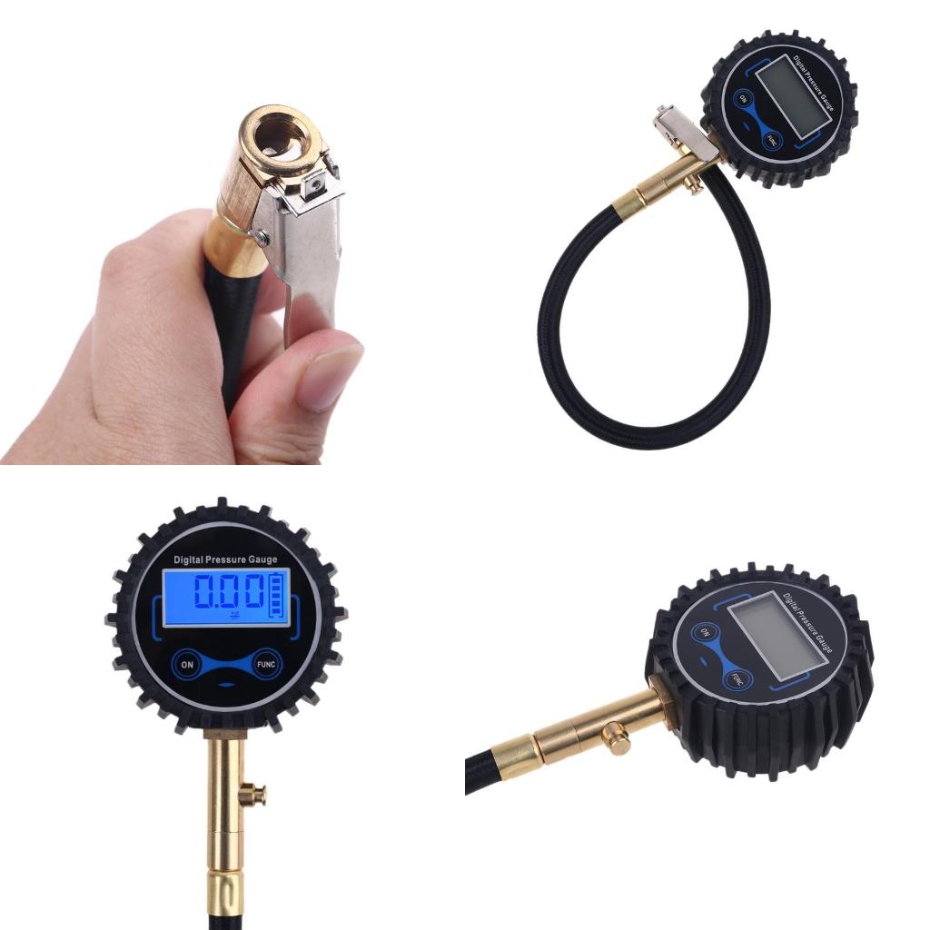 Analog Meter Gauge - مقياس ضغط الإطارات مع مشبك سريع