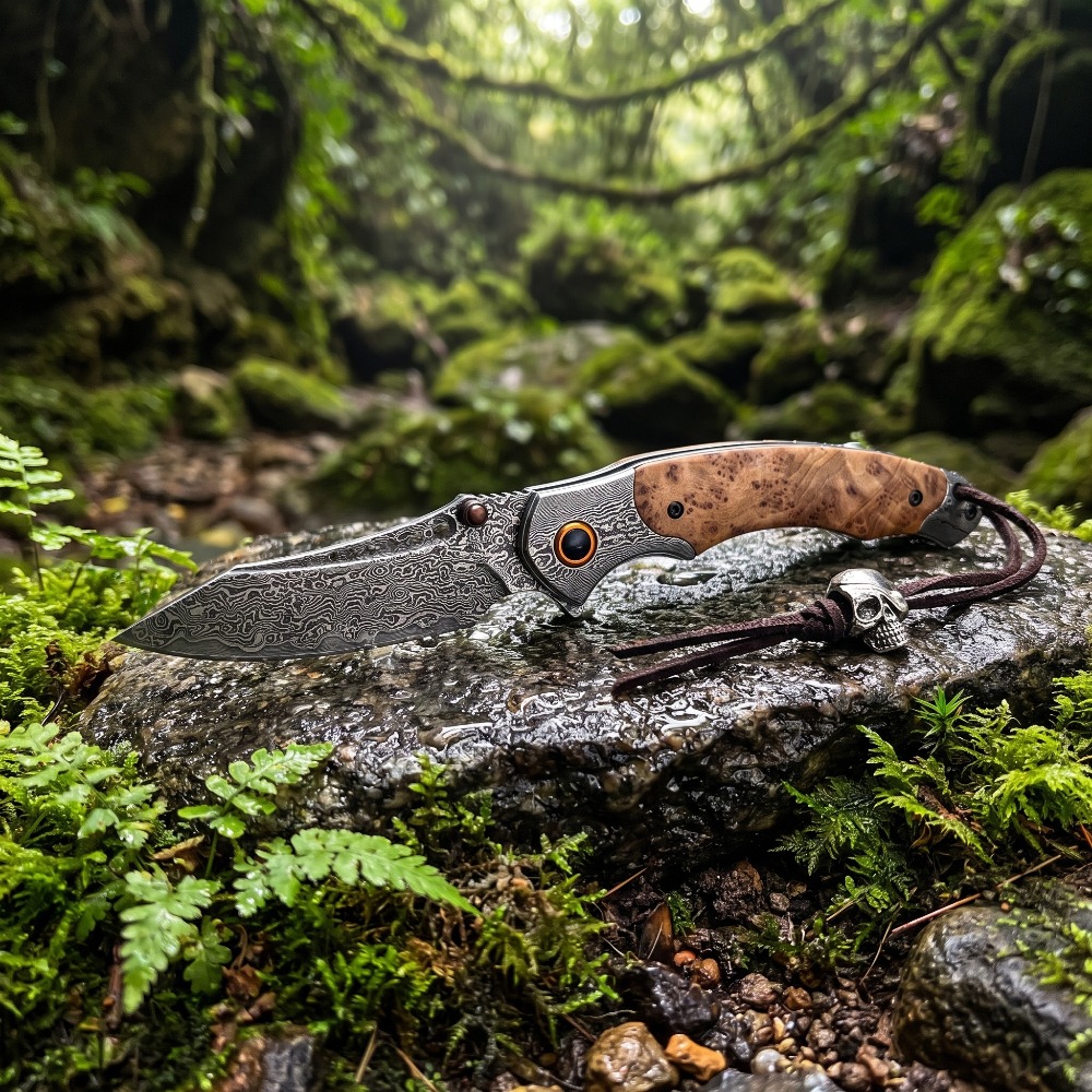 Vintage Collectible Pocket Knives - سكين جيب قابل للطي بنمط دمشقي