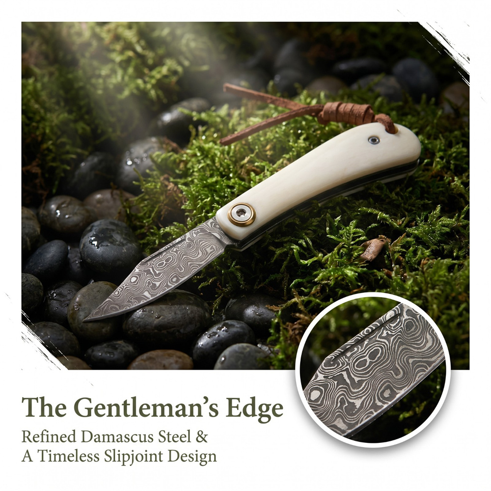 Vintage Collectible Pocket Knives - سكين جيب دمشقي قابل للطي بتصميم