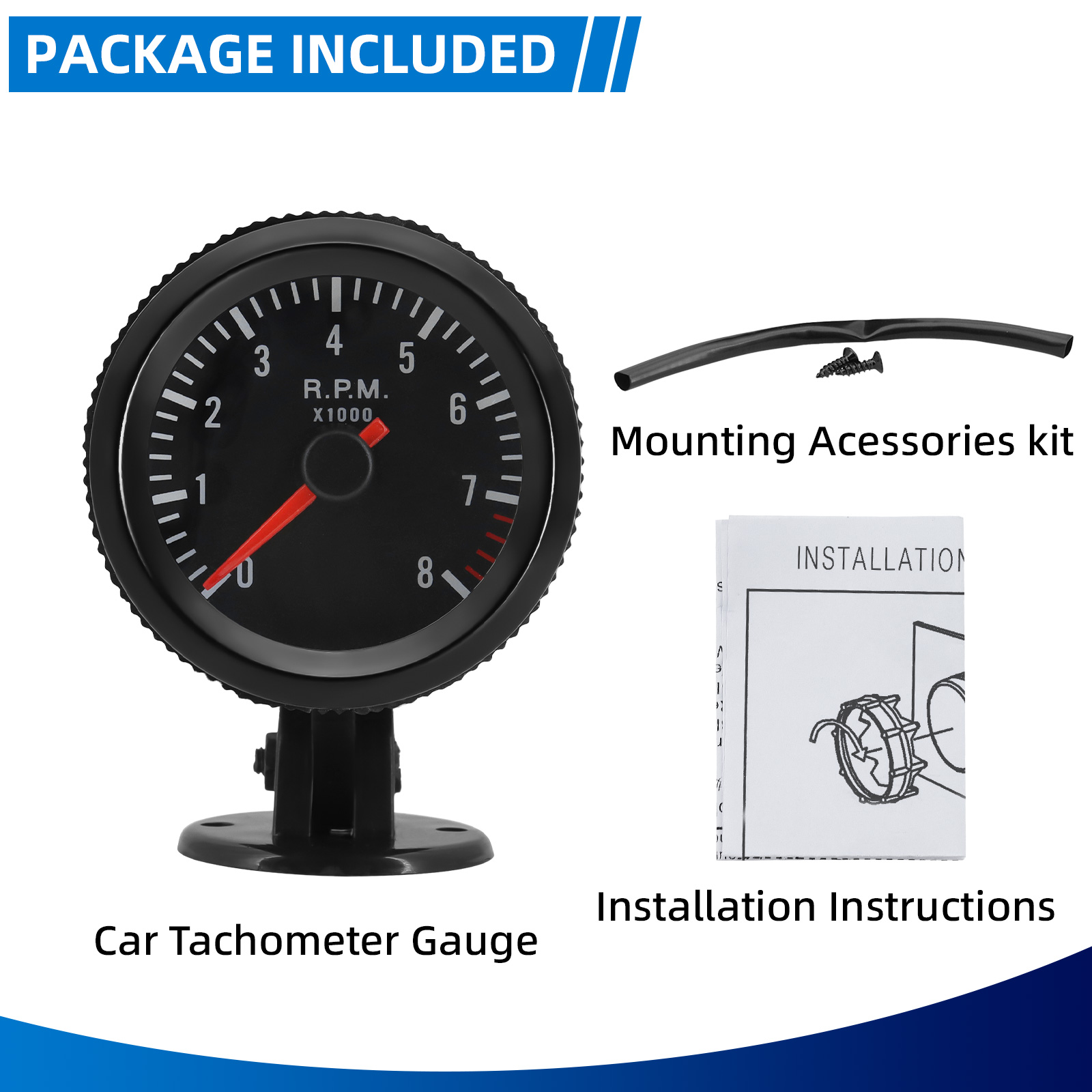 عداد سرعة دوران المحرك 2 بوصة  - مراجعة Analog Meter Gauge وسعره