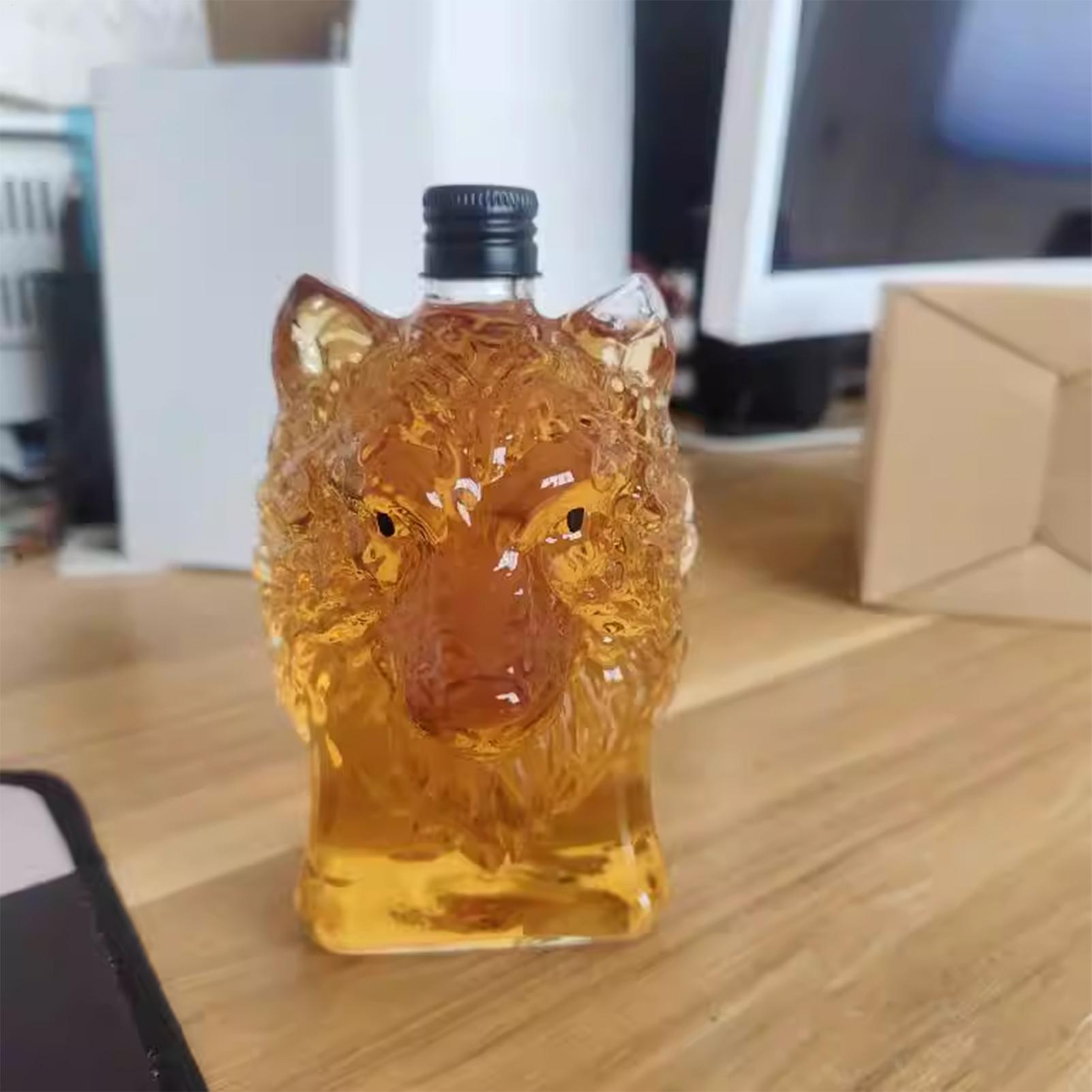 زجاجة ويسكي على شكل ذئب، كأس ن - مراجعة Vintage Collectible Glass وسعره