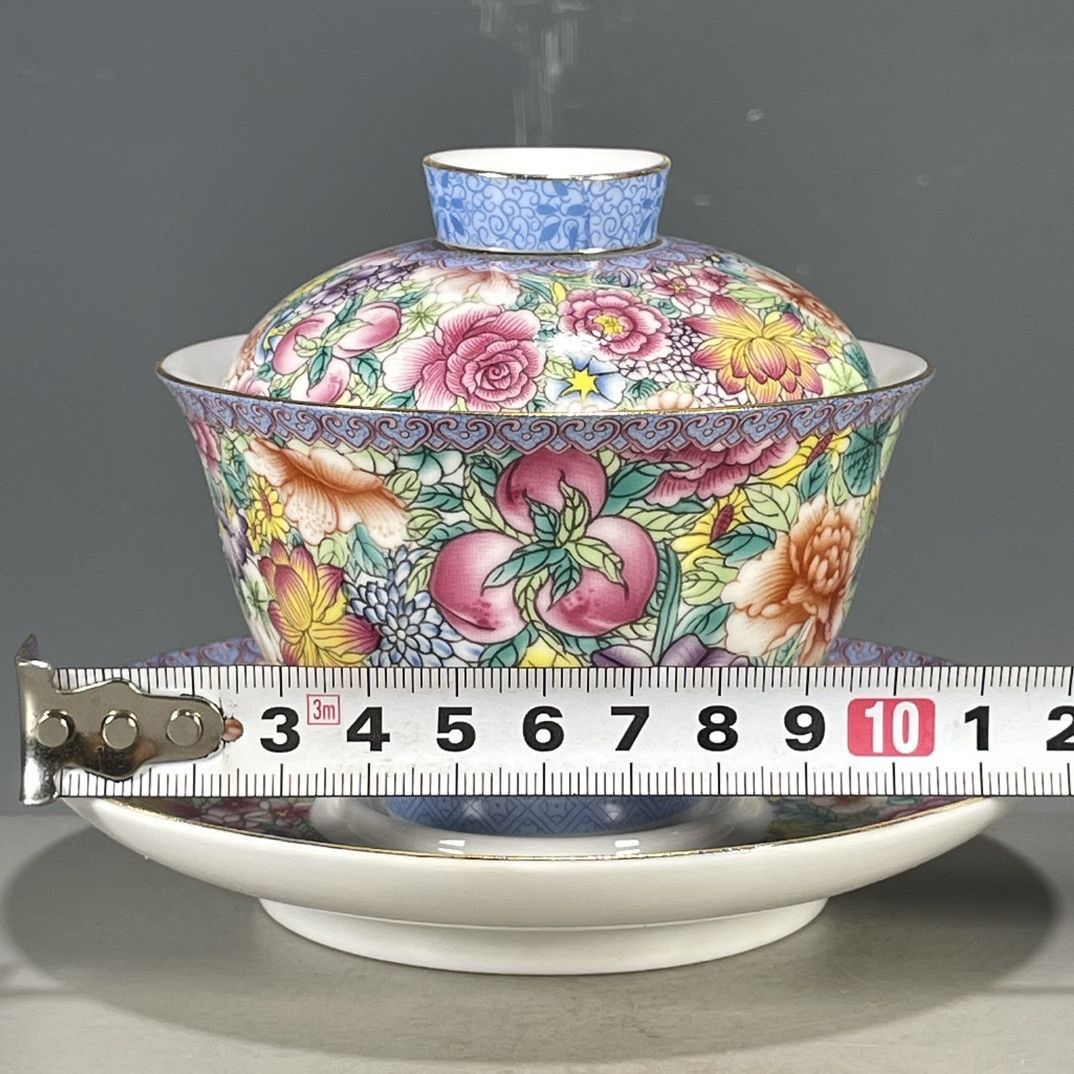 طقم غايوان صيني عتيق من 3 قطع  - مراجعة Vintage Collectible Pottery وسعره
