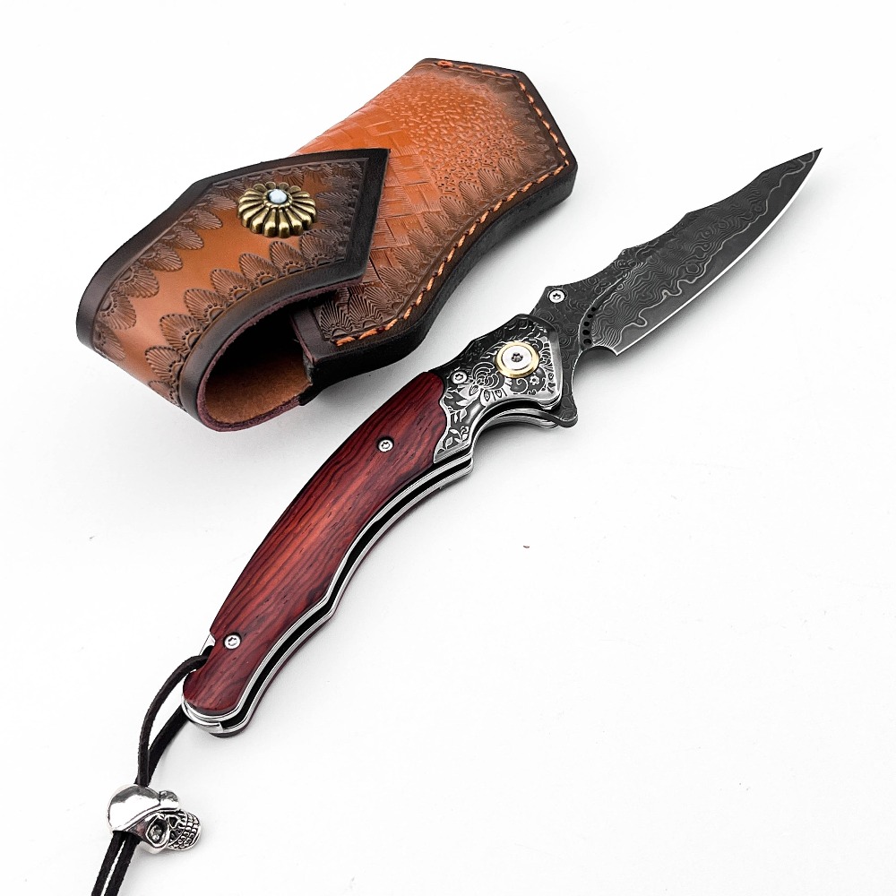 سكين قابل للطي بنقش عتيق، نصل  - مراجعة Vintage Collectible Pocket Knives وسعره